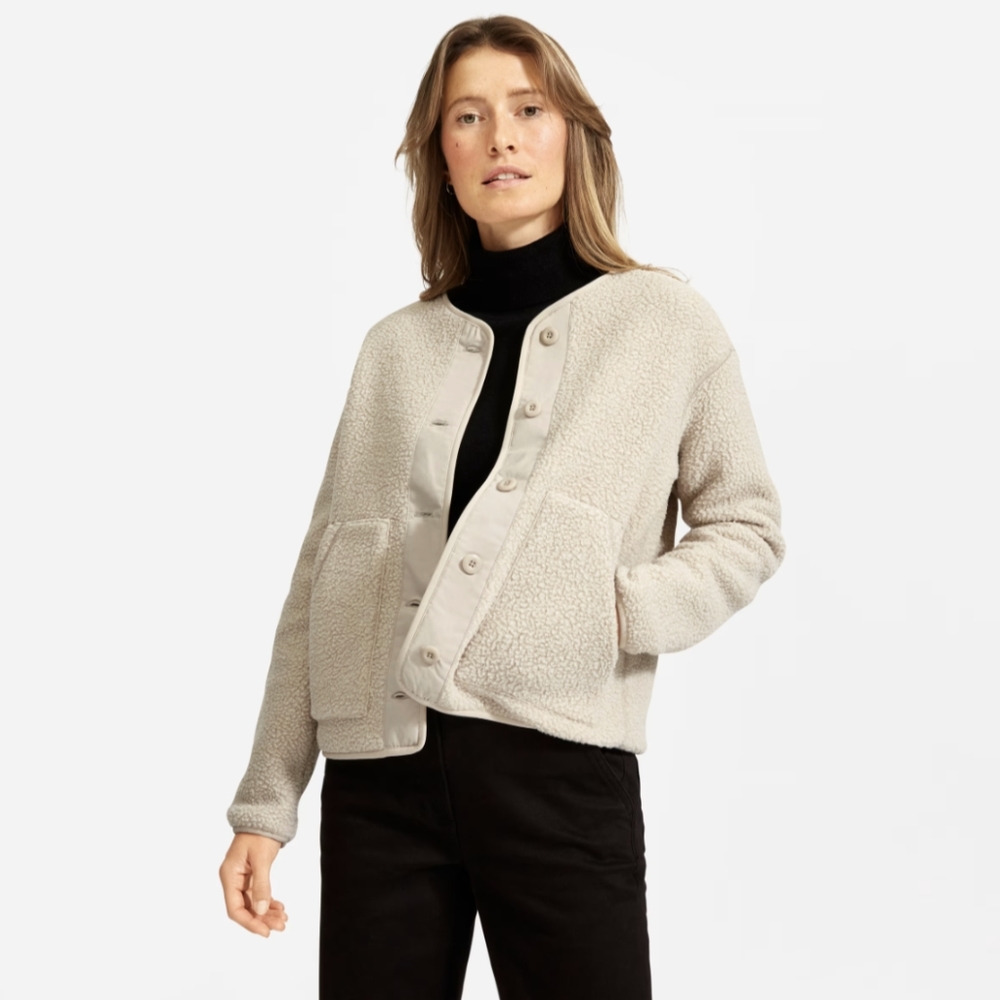 Everlane Teddy Liner Oat Small